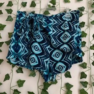 Blue Patterned Crossover Short 'Boom Boom Jeans'